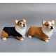 thumbnail image 4 of Perro peluche Corgi YONGSHENG 100% Hecho a mano piel sintética color Negro, 4 of 5