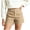 Khaki women's high waisted shorts with pockets a1, variant on Cagogo Women's High Waisted Shorts with Pockets Solid Casual Regular Fit Summer Shorts Beach Lounge Trousers Fashion Clothes, White XL