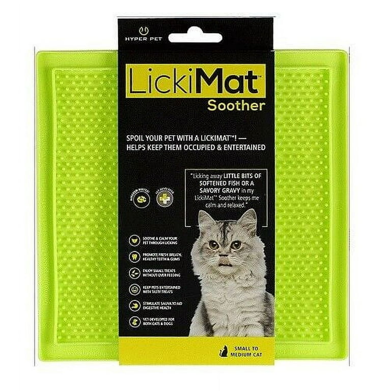 Dog Treat Puzzle Lick Mats Interactive Pet Separation Anxiety Soothing  Calming (Cat Mat - Green Dots) 