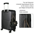 thumbnail image 4 of Expandable Luggage Sets  20/24/28inch, 3 Piece Hardside Suitcase Set with TSA Lock, ABS Hardshell Lightweight Luggage Sets with Spinner Wheels, Black, 4 of 7
