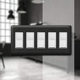 thumbnail image 2 of Amerelle 935R5BK Moderne Wallplate 5 Rocker Steel Black 1-Pack, 2 of 7