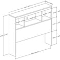 thumbnail image 4 of South Shore Litchi Twin Bookcase Headboard, in Pure White, 4 of 8