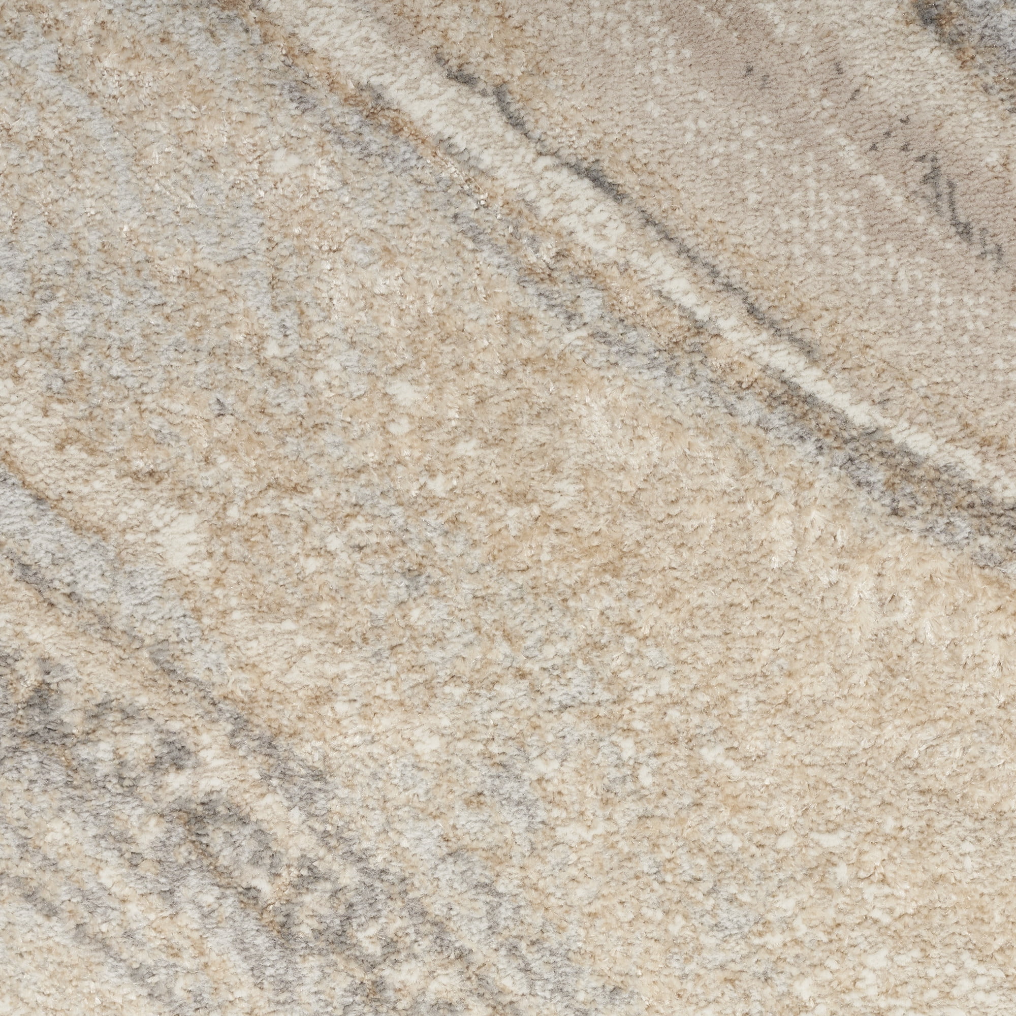 Inspire Me! Home Décor Brushstrokes Abstract Cream Grey 9' x 12' Area Rug (9x12)