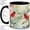 Black, variant on Red Cardinal Watercolor Coffee Mug, Cardinal Birds Mug, Morning Coffee Tea Cup for Kitchen Desk, Pond Scene with Butterflies and Magnolia, Garden Wildlife Art, Birdwatchers Women Men