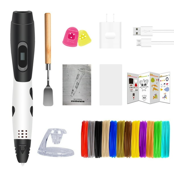 Nerdi 3D Printing Pen Kit with 12 Colors (120 Feet PLA ...