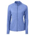 thumbnail image 2 of Women's Cutter & Buck Blue Chicago Cubs Cooperstown Collection Adapt Eco Knit Hybrid Recycled Full-Zip Jacket, 2 of 3