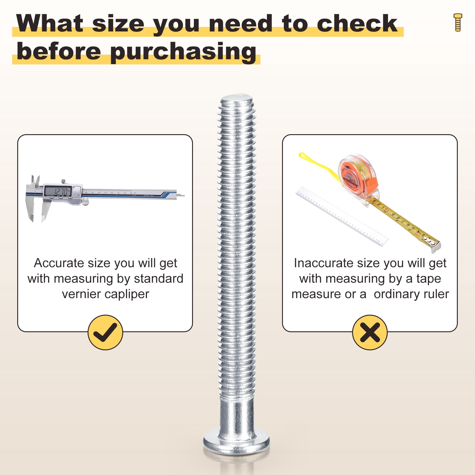 Uxcell Furniture Connector Bolt Cap Nut Kit with Wrench(M6-1x90mm) 24Pcs, Connector Bolts M6 Countersunk Screw Barrel Nuts