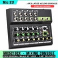 thumbnail image 2 of 10 Channel Mixing Console Digital Audio Mixer Stereo Mic/Line Mixer With Reverb For Recording DJ Network Live Broadcast ,Precision Control and Adjustment, 2 of 6
