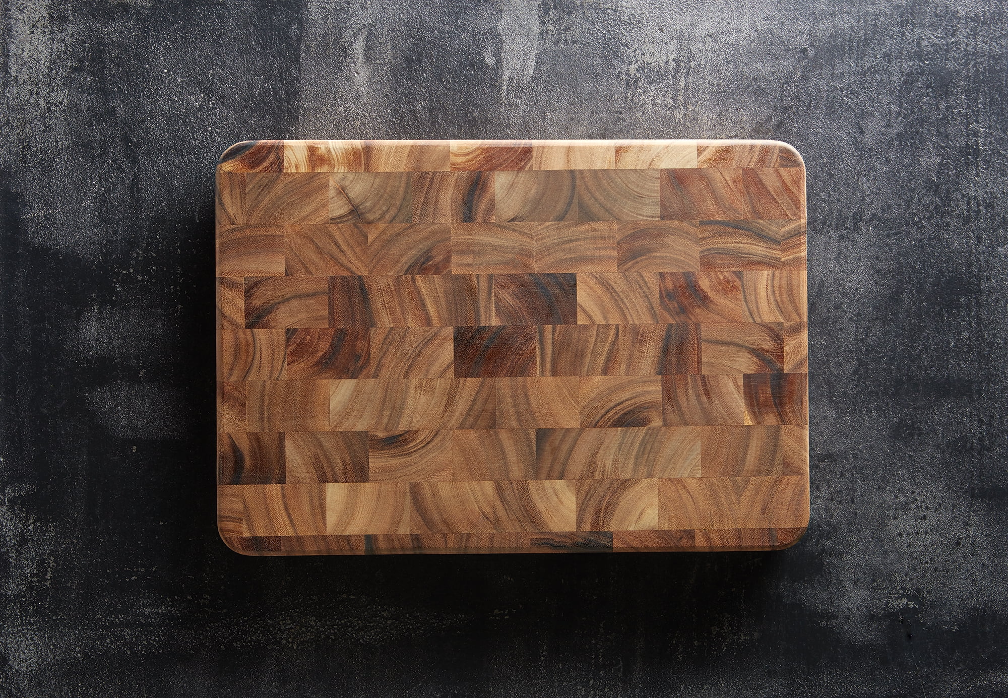 Villa Acacia Large Wood Cutting Board with Juice Groove, 2.5 inch Thick, 17x12 inch End Grain Block