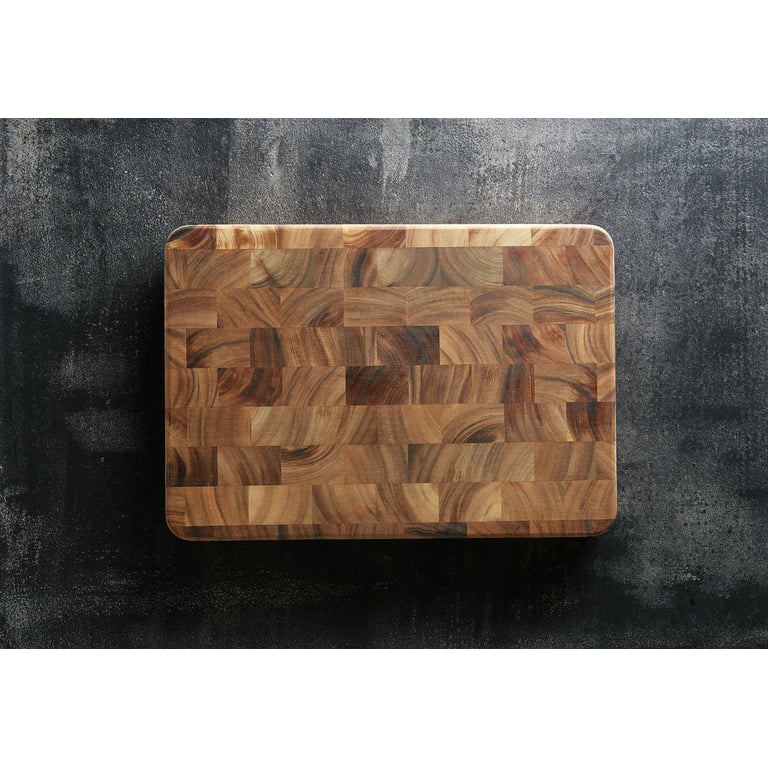 Ironwood Gourmet Acacia End Grain Chopping Block - 14x20x2.75 Inch Professional Butcher Board