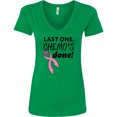 thumbnail image 3 of Inktastic Last One, Chemo's Done Women's V-Neck T-Shirt, 3 of 5