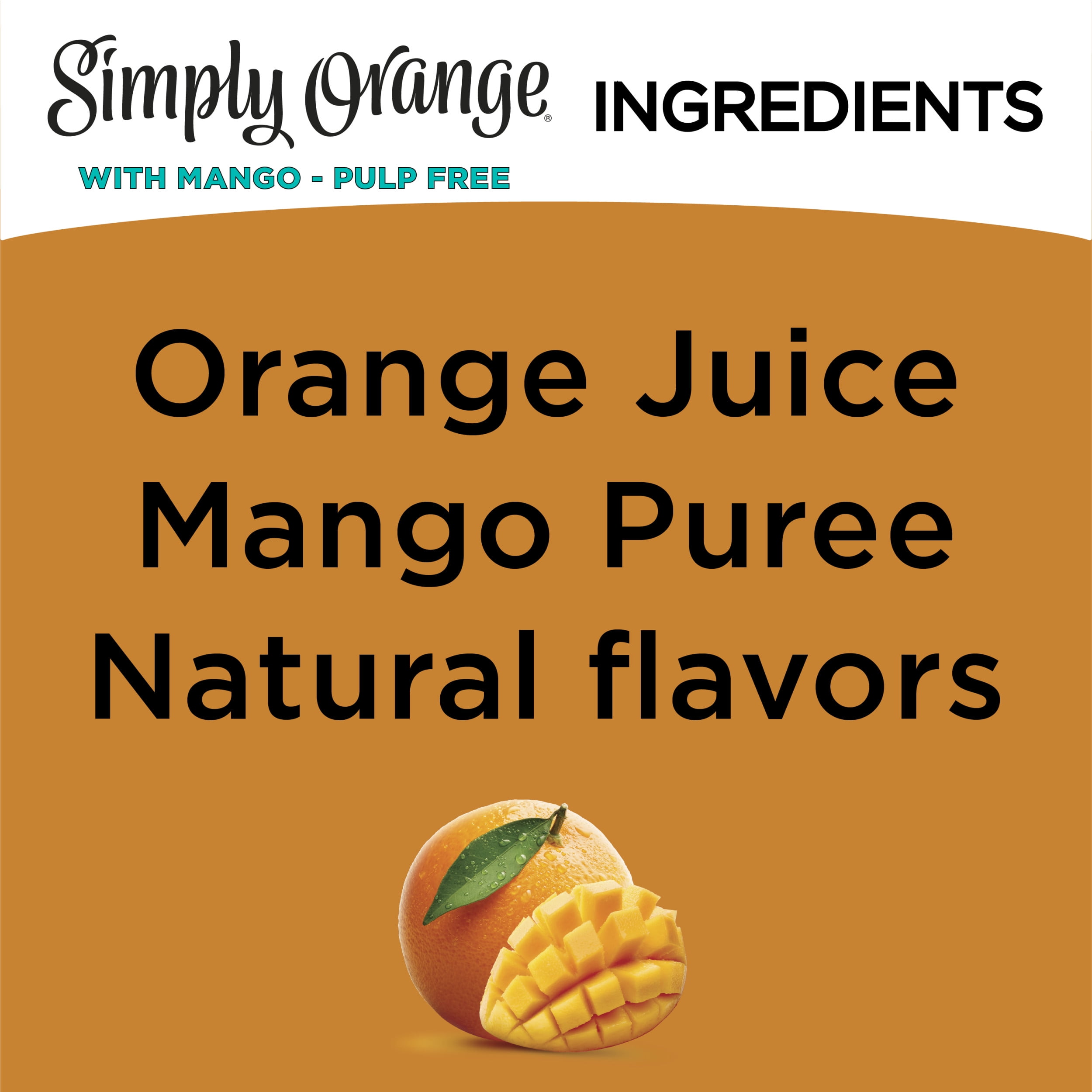 Simply Orange Juice with Mango, 11.5 fl oz