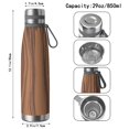 thumbnail image 3 of 29oz Insulated Water Bottle with Tea Infuser, Stainless Steel Travel Mug, Wood Print, 3 of 6