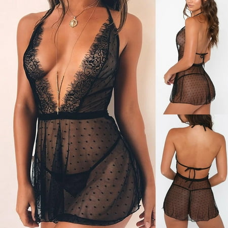 

Yuelianxi New Fashion Fashion Lace Lingerie Underwear Sleepwear Steel Ring Pajamas Garter