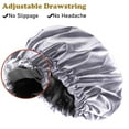 thumbnail image 4 of Shower Cap for Women Reusable Waterproof Luxury Silk Lined Shower Cap Washable & Adjustable Extra Large Satin Lined Shower Cap for Long Hair Gray, 4 of 5