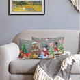 thumbnail image 2 of ABSOP Christmas Lumbar Pillow Covers 12x20 Inch Set of 2 Snowman Xmas Trees Snowflake Bird Rectangular Throw Pillows Grey Pillow Cases for Sofa Couch Porch Outdoor, 2 of 7
