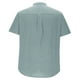 thumbnail image 4 of Blusa y camisa de manga corta con cuello alto para hombre, de verano, de lino, semiabierta, con botones, informal, holgada, a rayas, 4 of 5