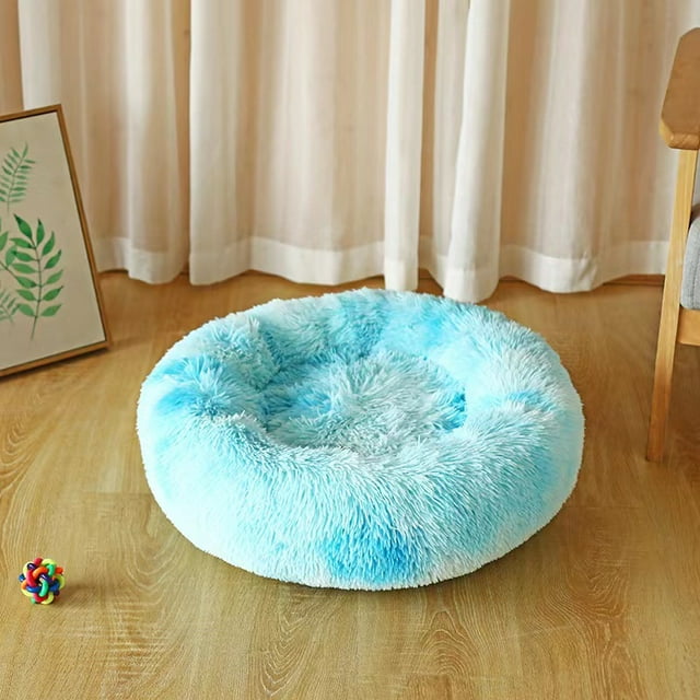 Tapis Chaud d'Hiver Chenil Nid pour Chat Nid en Peluche Rond Lit pour Chien Lit pour Chat Fournitures pour Animaux