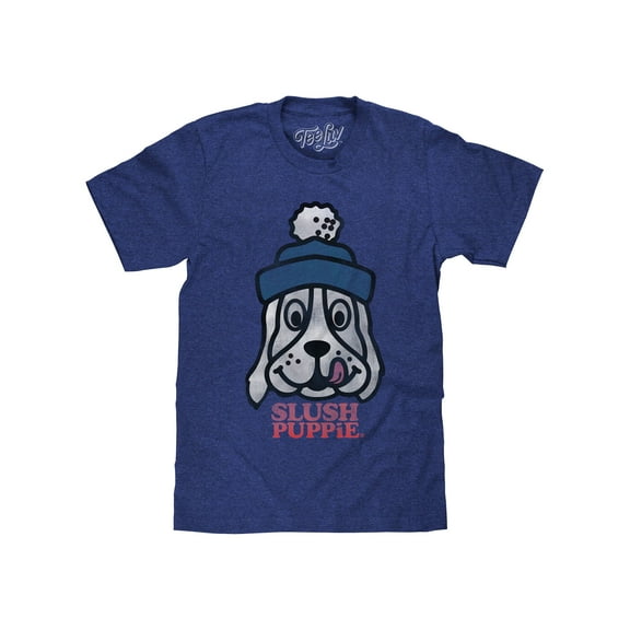 Tee Luv Slush Puppie Cartoon Dog Drink Logo T-Shirt (Men's) (L)