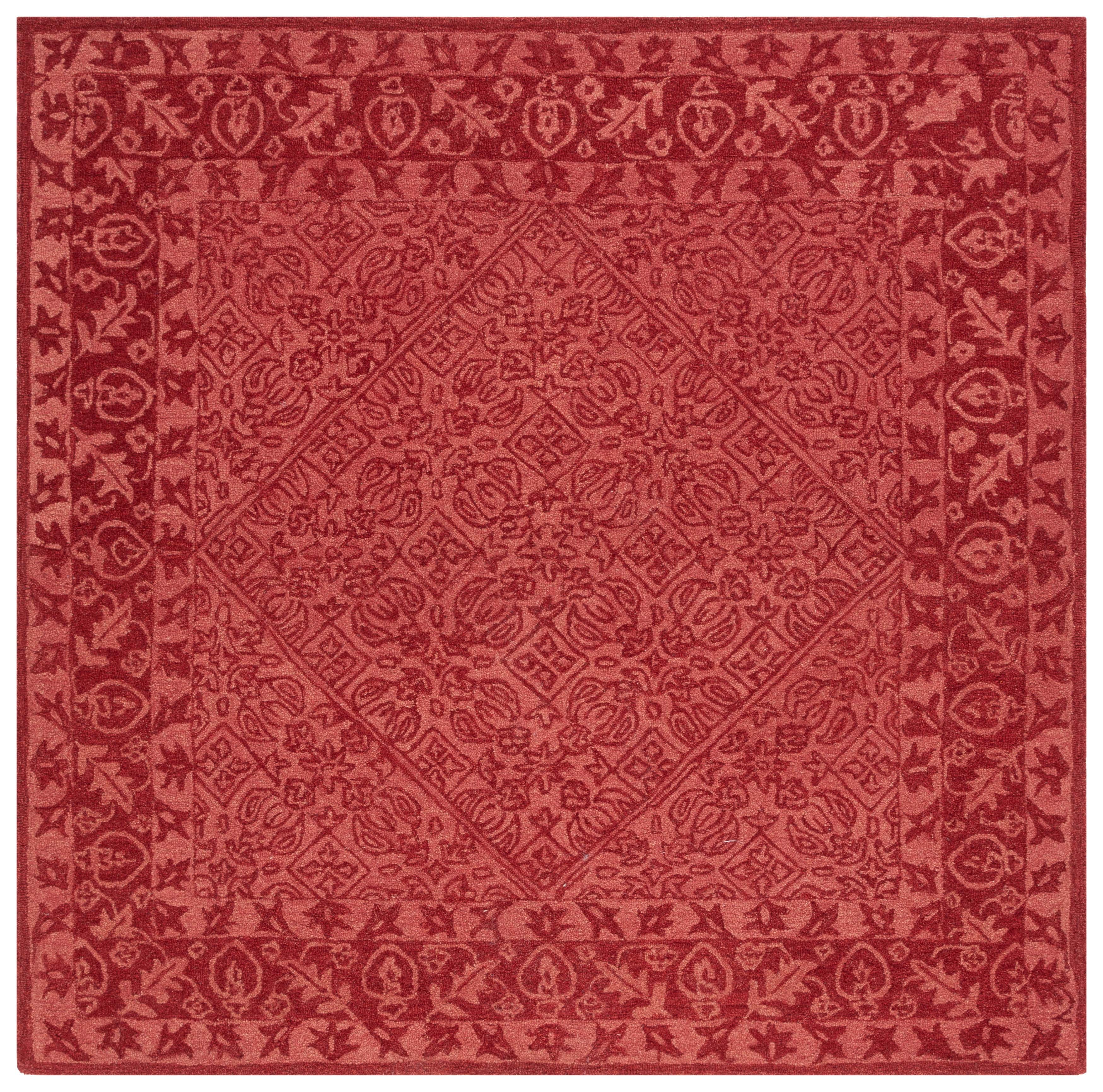 Safavieh Dip Dye Felicia Floral Area Rug, Red, 7' x 7' Square