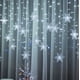 thumbnail image 2 of Cortina de luces LED con forma de copo de nieve, tira de luces de hielo para decoración de exteriores, cadena de luces de cono de hielo, cadena de luces de mariposa, luces para vestidos navideños, 2 of 5