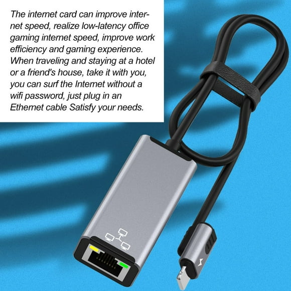 Adaptateur Ethernet Téléphone Portable Internet USB Lan Foudres à RJ45 Double Interface 10/100Mbps USB RJ45 Carte Réseau pour Ipads