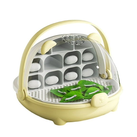 Clear Silkworm Observation Box with Removable Compartment And Airflows Vents For Health Silkworm Development and Growth