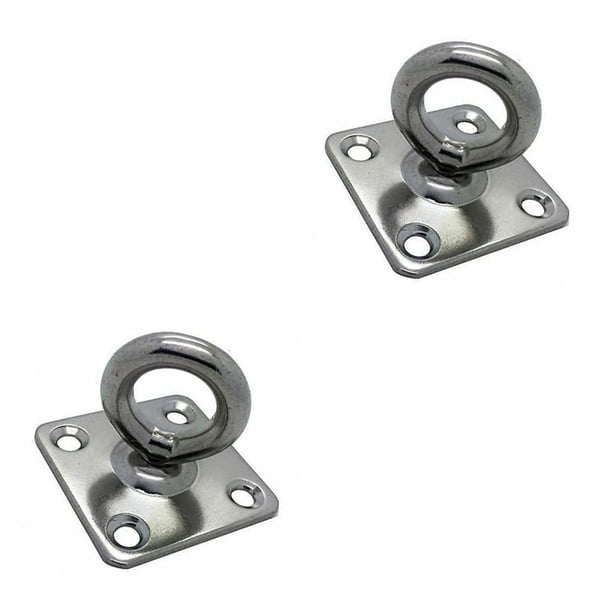 Eigraketly Hebilla de placa de ojo colgante de techo de barco, gancho de suspensión de acero inoxidable, piezas de mantenimiento, Hardware para coche al 6MM 2piezas Eigraketly CBP367187