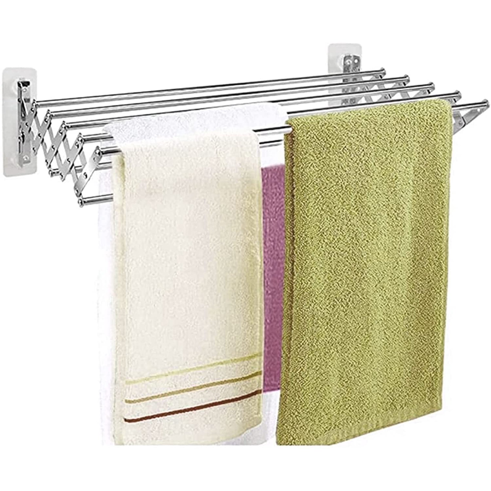 Wall Mounted Clothes Airer Laundry Drying Rack, Washing Line Space Saving  Folding Adjustable Stainless Steel Towel Rail Bar Drying Racks (Size :  70cm) | Walmart Canada