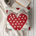 thumbnail image 3 of SHANXI  Valentines Day Pillow Covers ,Polka Dots Red Heart Decor Holiday Farmhouse Pillow Case Gifts Decoration for Home Sofa Couch 24x24in, 3 of 5
