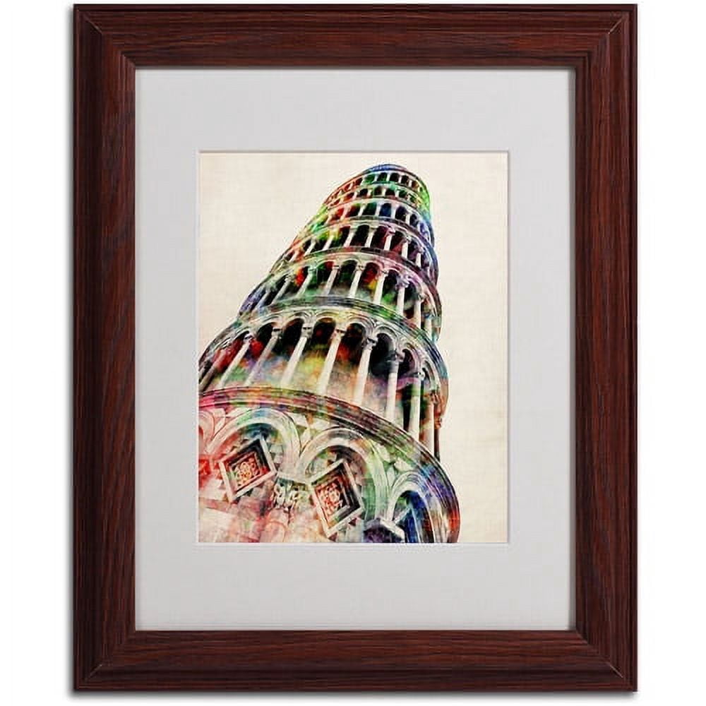Trademark Art 'Leaning Tower Pisa' Matted Framed Art by Michael Tompsett