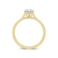 thumbnail image 2 of 14K Yellow Gold Pear Shape Lab Grown Diamond Cathedral Solitaire Engagement Ring - 2 Carat (Ring Size: 5), 2 of 4