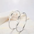 thumbnail image 6 of HOOUN Pure S999 Sterling Silver Hoop Women Carved Square Big Circle Earrings 35-60MM-40mm, 6 of 8
