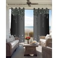 thumbnail image 4 of Blackout Curtains for Bedroom, Black Grey Room Darkening Window Drapes for Living Room, Modern Abstract Diamond Luxury Gradient Thermal Insulated Grommet Curtains, 52x72 inch, 2 Panels, 4 of 9