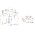 thumbnail image 4 of Furniture of America Eva Contemporary Metal 1-Drawer End Table in Yellow, 4 of 4