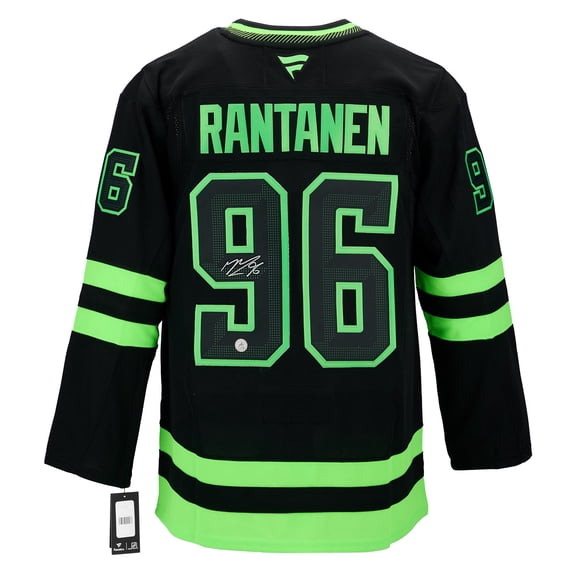 Mikko Rantanen Signed Dallas Stars Alt Black Fanatics Premium Jersey