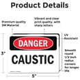 thumbnail image 2 of (2 Pack) Caustic OSHA Danger Sign 5 Inch X 3.5 Inch Vinyl Label Decal Sticker Weather Resistant, UV Protected for Workplace, Business, and Construction Site, Made in the USA, 2 of 7