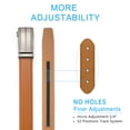 thumbnail image 4 of Sendefn Men's Leather Belt Automatic Ratchet Buckle Slide Belt for Dress Casual Trim to Fit with Gift Box, 4 of 7