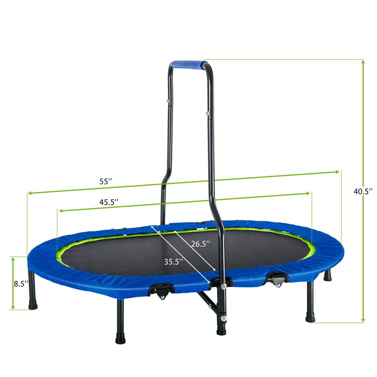 Parent Child Twin Trampoline with Handrail and Safety Cover Mini