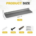 thumbnail image 2 of Estantes de Aluminio Uxcell para Pared 16" Estantes Flotantes Grises Soporte de Exhibición para Baño, 2 of 6