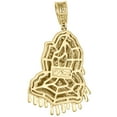 thumbnail image 3 of 10K Yellow Gold Diamond Tiered Praying Hands Pendant 1.70" Drip Charm 0.96 CT., 3 of 6