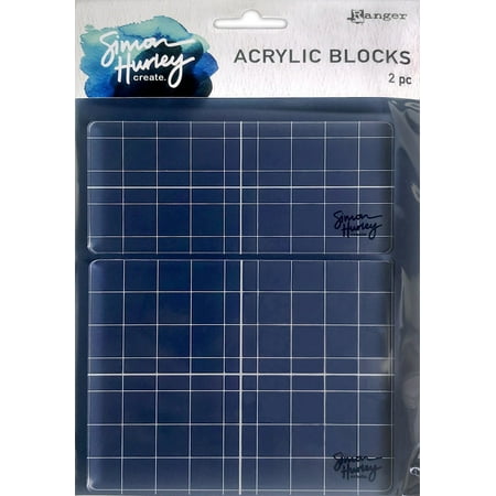 UPC: 0789541076452 | Simon Hurley create. Acrylic Stamping Block Set 2/pkg