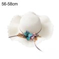 thumbnail image 3 of Windfall Sun Hat Kids Girls Women Large Wide Brim Straw Hat Travel Beach Beanie Cap UV Protection, 3 of 8
