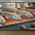 thumbnail image 5 of Ambesonne Cat Place Mats Set of 4, Funny Chef Kitty Grilling Fish, Standard Size, Green Orange, 5 of 5