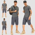 thumbnail image 3 of FEN AI Men's Quick Drying Fishing Hiking Shorts Cargo Shorts Ripstop Short for Summer Casual Work Wear Grey, 3 of 11