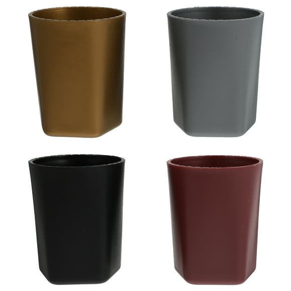 SHISUYAN 4Pcs Plastic Dice Cups Simple Pentagon Design Dice Holder Bar Game Supplies