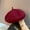 Wine Red - Wool Beret, variant on Wool Light Board Beret, Japanese Minimalist And Niche, Jojo Painter Hat, Small Face, Versatile Pumpkin Hat For Autumn And Winter