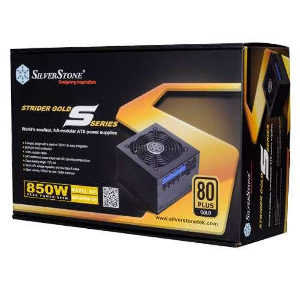 850W, ATX, single +12V rails with 70A output, Silent 120mmFan with 18dBA, efficiency 80Plus Gold certification, fully modular cable, 150mm depth, 4x8/6pin PCI-E.