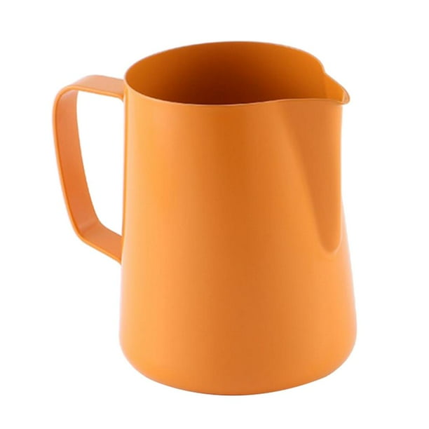 Jarra de café expreso con espuma de leche de acero inoxidable 400 ml Sunnimix Jarra de café Latte Art naranja