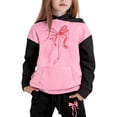 thumbnail image 4 of GBSYEWXS Outfit Set For Child Girls Comfortable Bow Print Long Sleeve Sweatshirt Pant Crew Neck Daily Wear Pink Clothing Sets Size 6-7 Years, 4 of 4